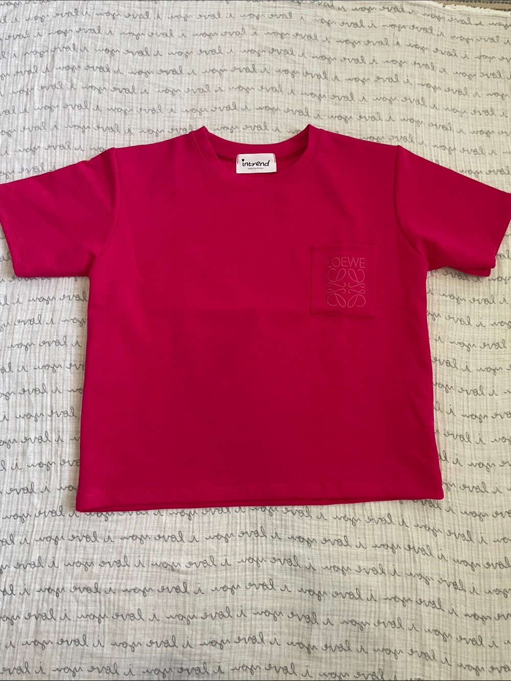 LOEWE Oversize Fuchsia Pocket Tee